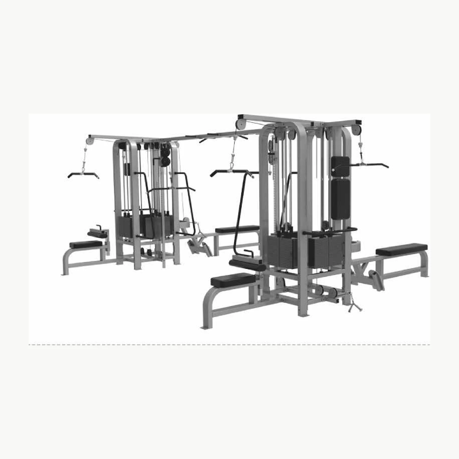 Девятипозиционная блочная станция Land Fitness LD-9087