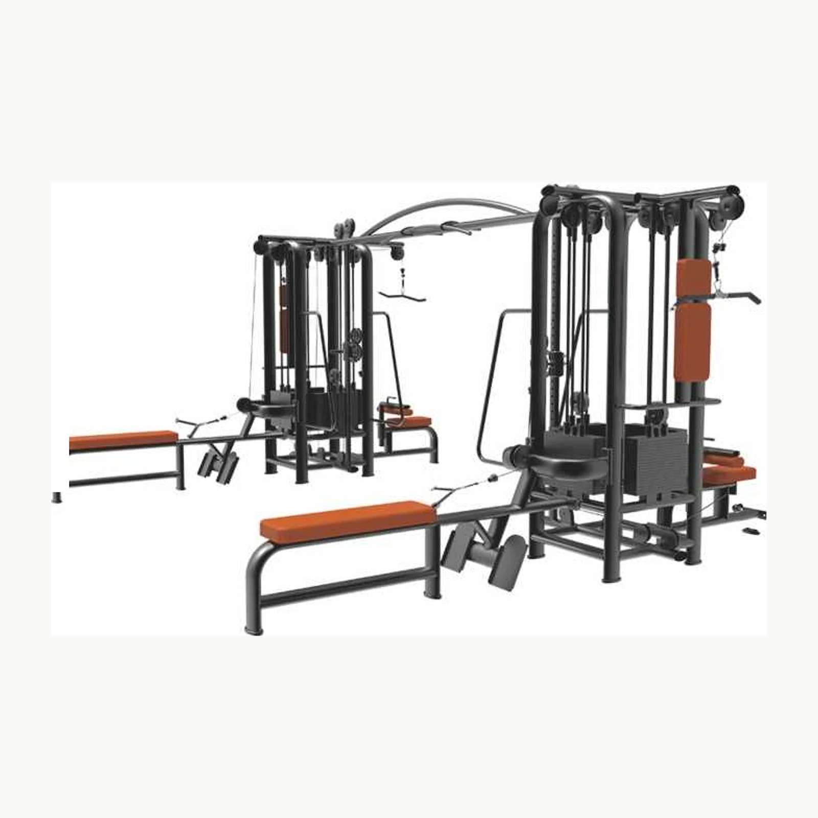 Девятипозиционная блочная станция Land Fitness LD-9087T