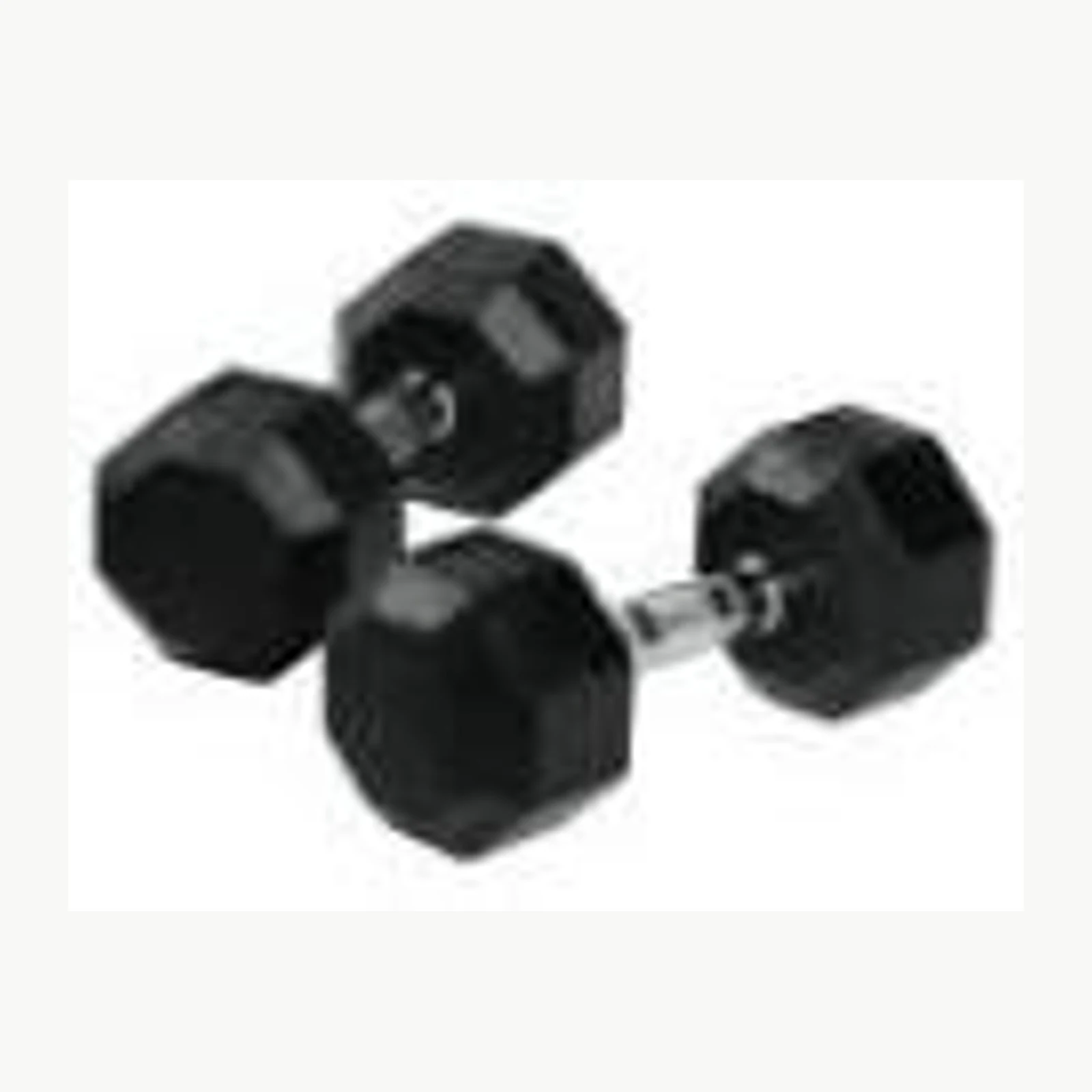 Фиксированная шестигранная гантель с резиновым покрытием Land Fitness LDA-102-2